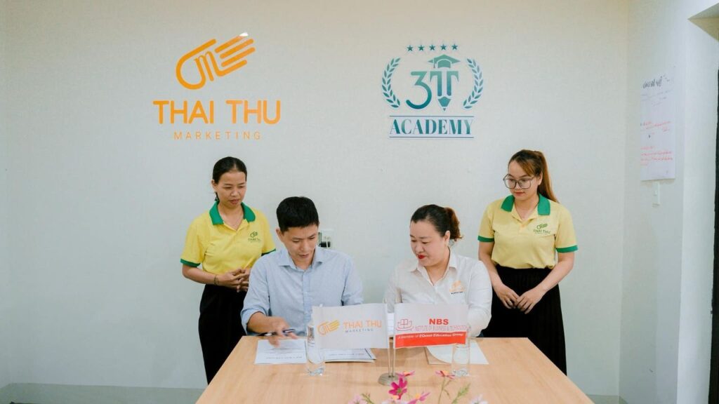 🤩VIỆN KINH DOANH & CÔNG NGHỆ NBS KÝ KẾT ĐỐI TÁC VỚI THAI THU MARKETING👌