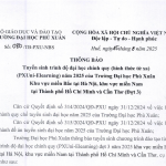 Thông báo tuyển sinh đại học từ xa tại Viện Kinh doanh và Công nghệ NBS